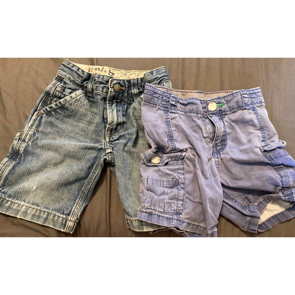 Lot of 2 Toddler Boys Shorts- Blue Jeans & Cargo (Size 2T)